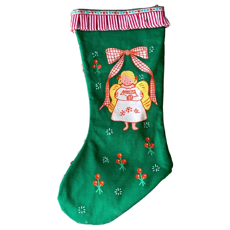 Green Angel Stocking - Girl