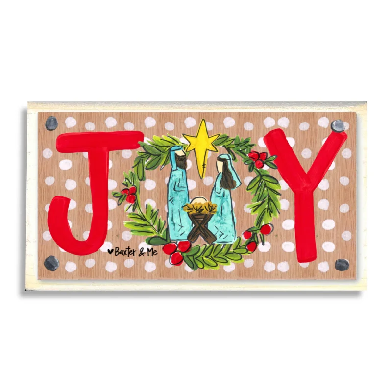 Joy Nativity Happy Block