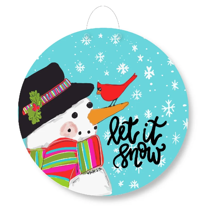 Let it Snow Snowman Door Hanger