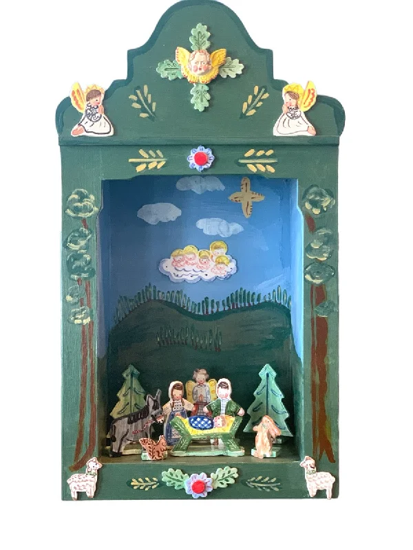 Grotto Nativity - Green