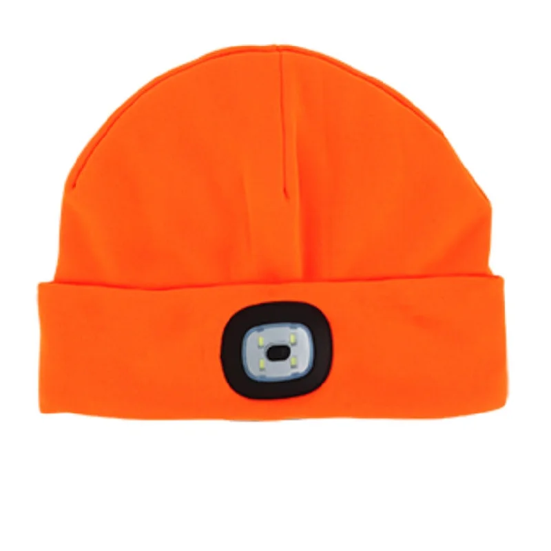 Night Scout™ Rechargeable LED Orange Beanie Hat