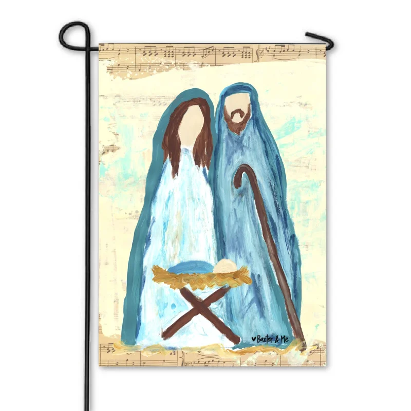 Simple Nativity Garden Flag