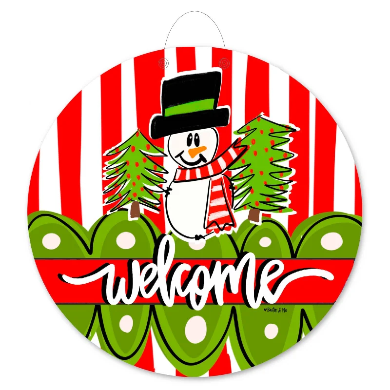 Welcome Snowman Door Hanger