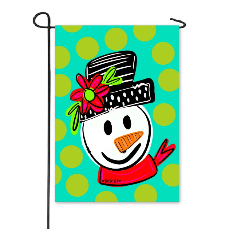 Whimsical Snowman Garden Flag