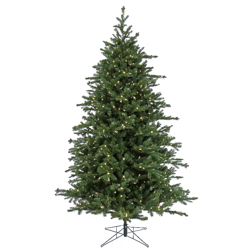 10 ft. Pre-Lit Douglas Fir Hinged Tree with Warm White LED Lights