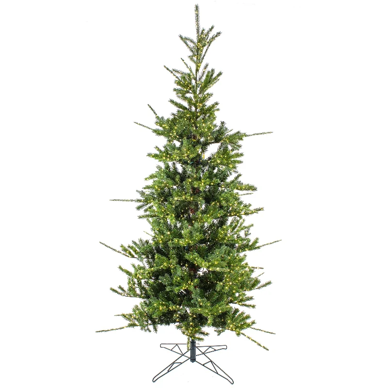 10 ft. Pre-Lit Lark Pine Feel Real Medium Tree with Warm White LED Rice Lights