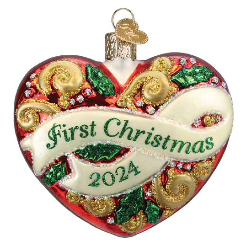 2024 First Christmas Heart Ornament - Old World Christmas