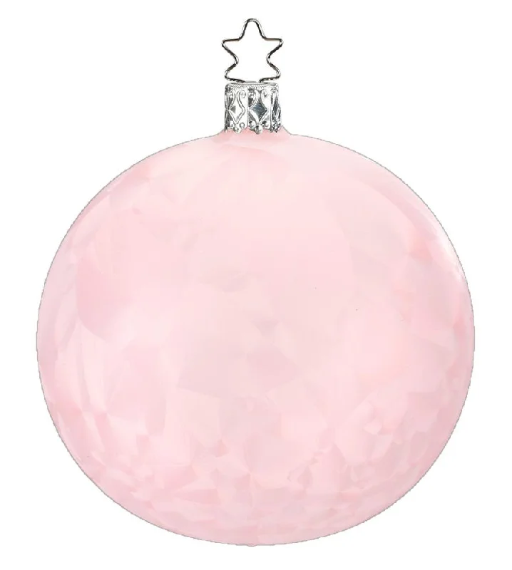 Ice Crystal Ball, pink, 8cm by Inge Glas of Germany