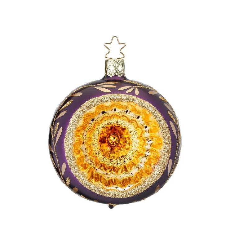 3.2" Purple Delightful Reflection Ornament by Inge Glas of Germany