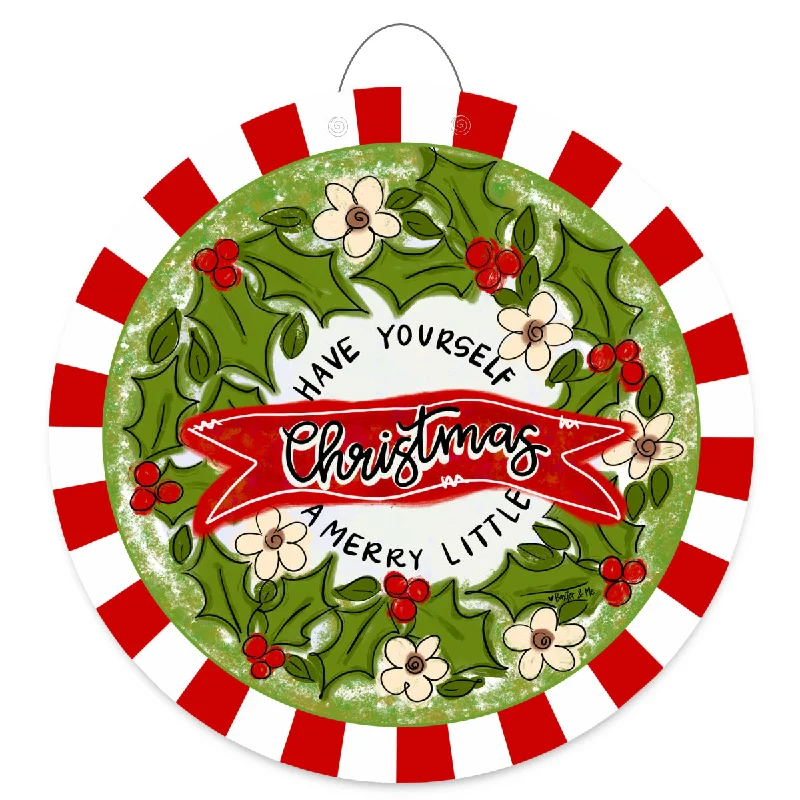 A Merry Little Christmas Door Hanger