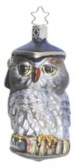 Academic Owl Ornament by Inge Glas of Germany