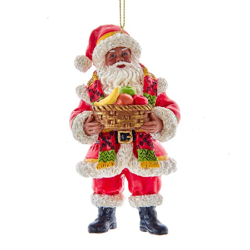 African American Kwanzaa Santa Ornament