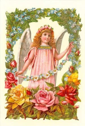 Angel and Flowers Standup Card by Ernst Freihoff Papierwaren