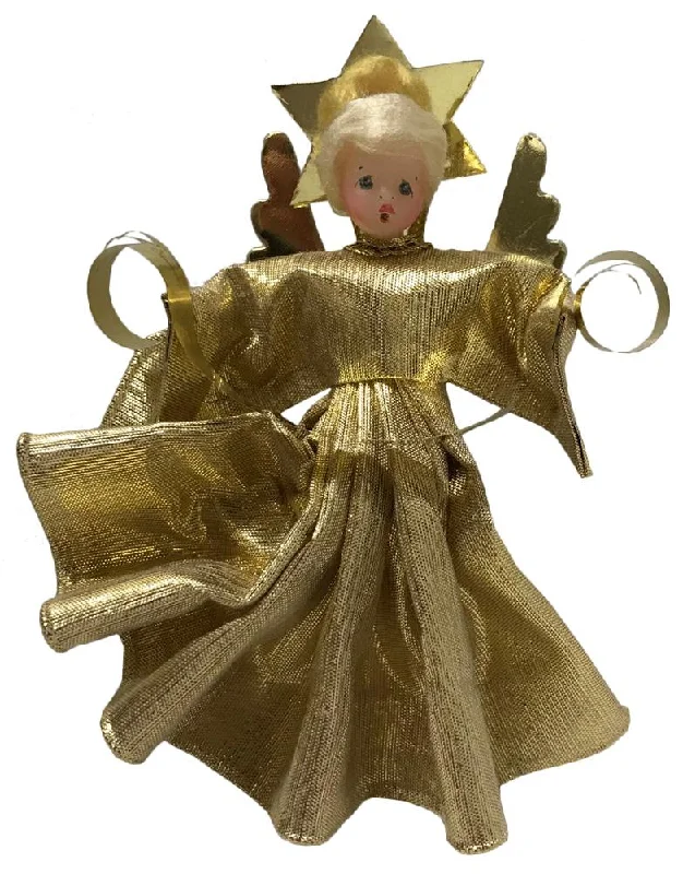 Angel in Gold Lame Dress Ornament by Lenore Leidel in Iffeldorf