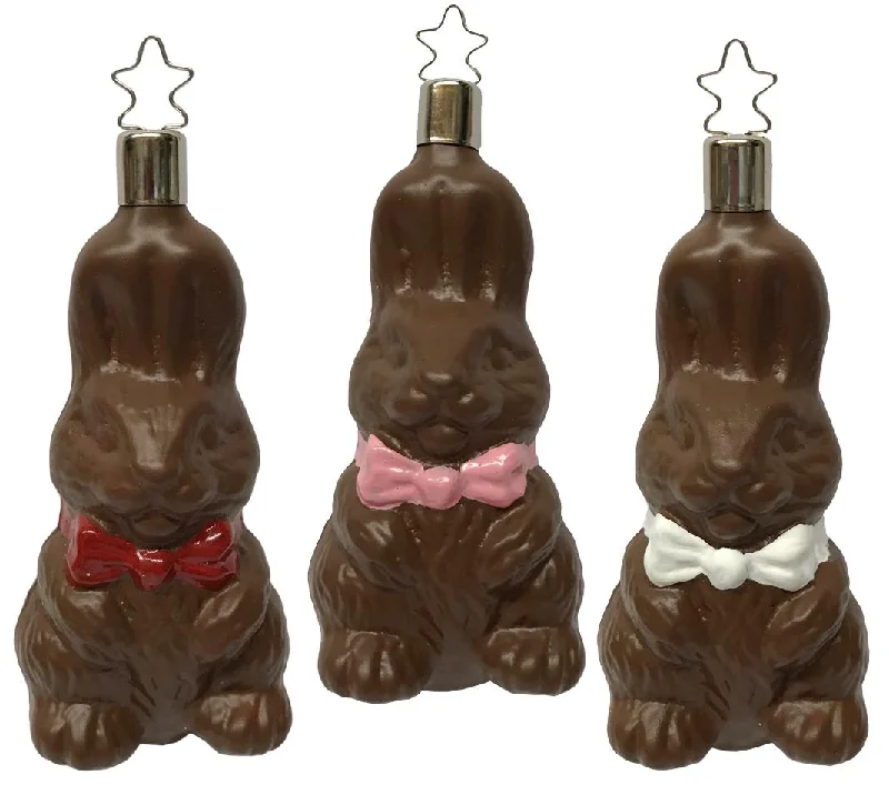 Assorted Chocolate Bunny Ornament by Inge Glas of Germany