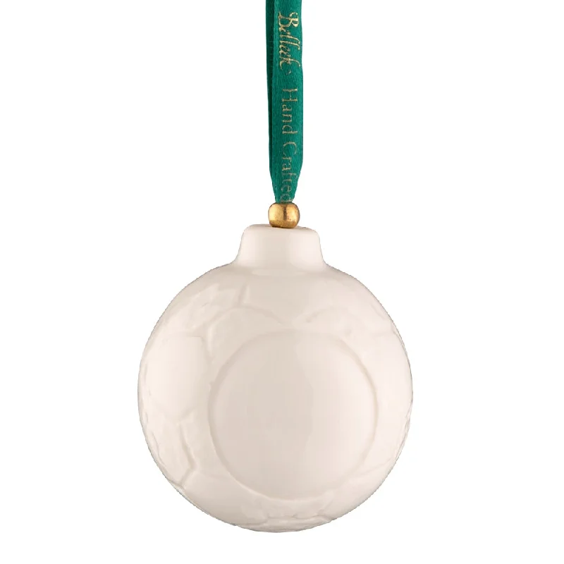 Belleek Classic Soccer Ball Hanging Ornament