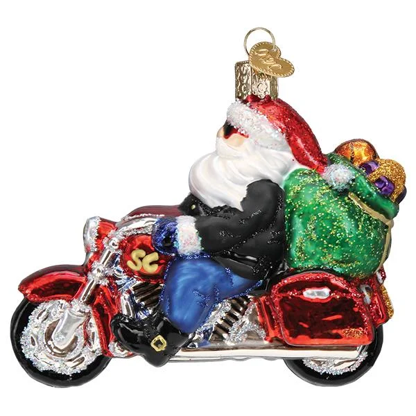 Biker Santa Ornament - Old World Christmas