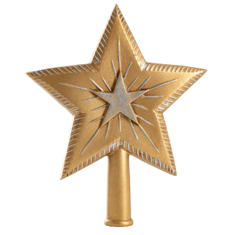 Binary Star Tree Topper in Gold by Marolin Manufaktur