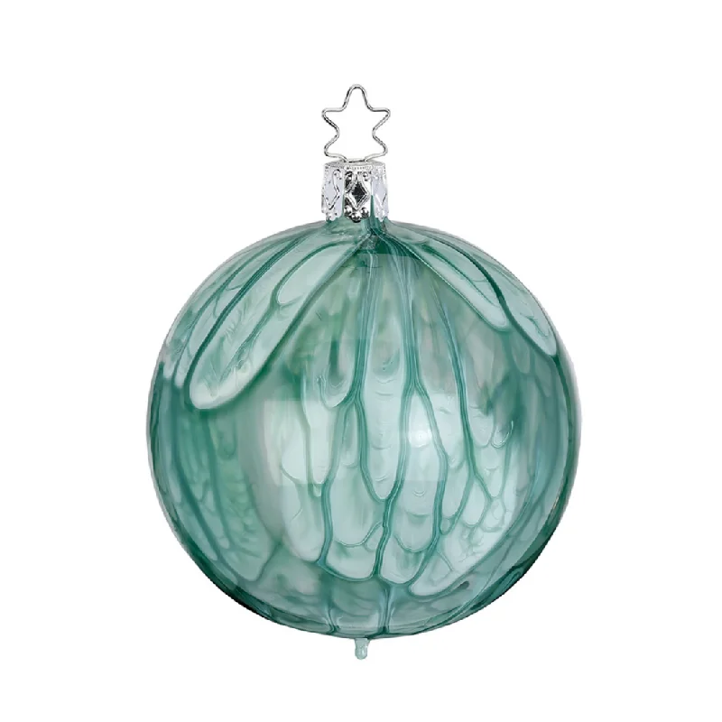 Blurred Lines Ball, mineral green, 8cm by Inge Glas of Germany