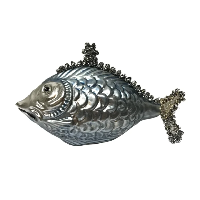 Braided Fish Ornament by Glas Bartholmes