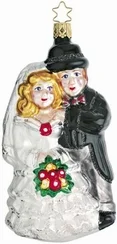 Bridal Couple Ornament by Inge Glas of Germany