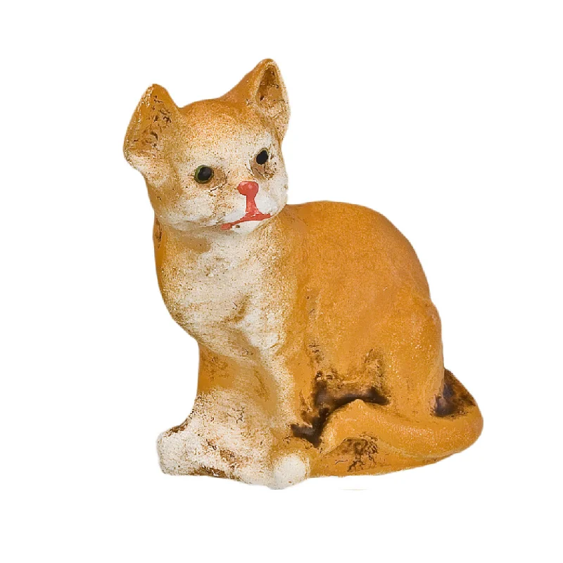 Sitting Brown Cat, 12-14cm scale by Marolin Manufaktur