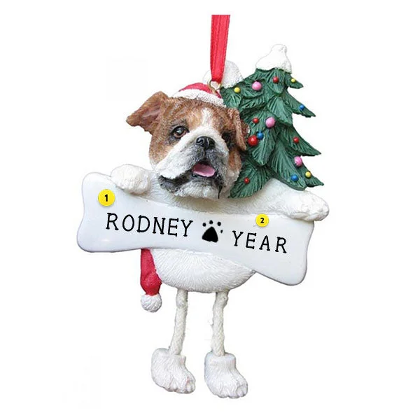 Personalized Bulldog Dog Ornament