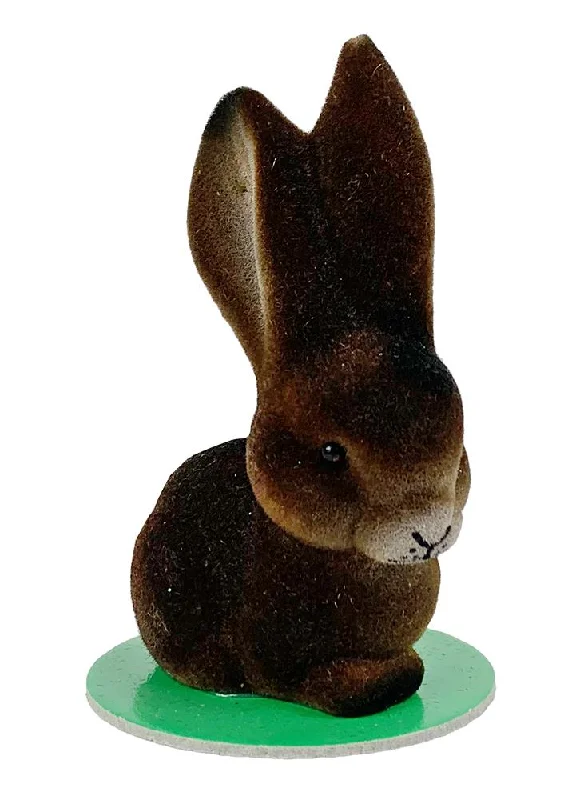 Bunny, Brown Flocked Figurine by Ino Schaller