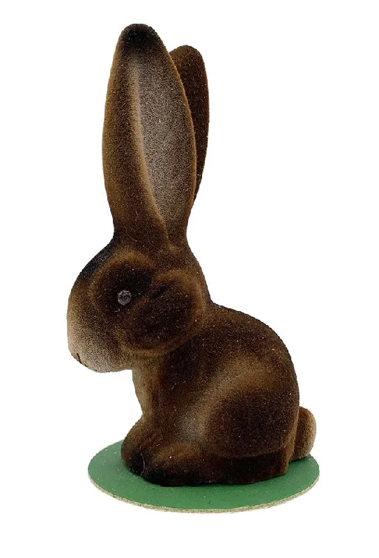 Bunny, Extra Small, Brown Flocked Candy Container by Ino Schaller