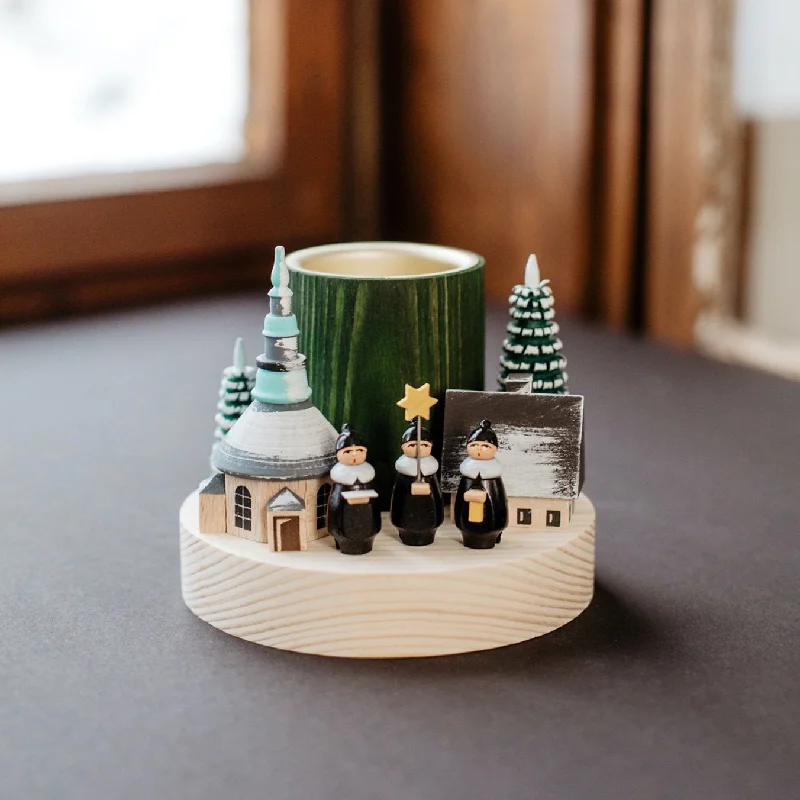 Candleholder with Carolers by Wolfgang Braun