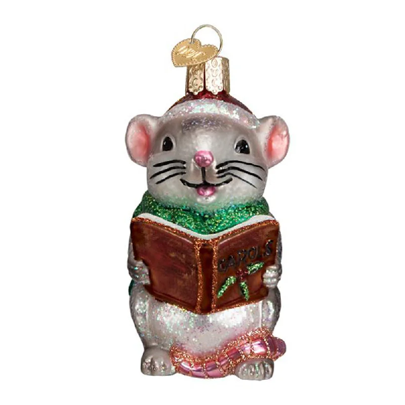 Caroling Mouse Ornament - Old World Christmas