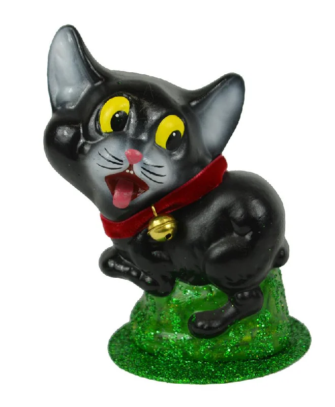 Cat with Bell Figurine by Ino Schaller