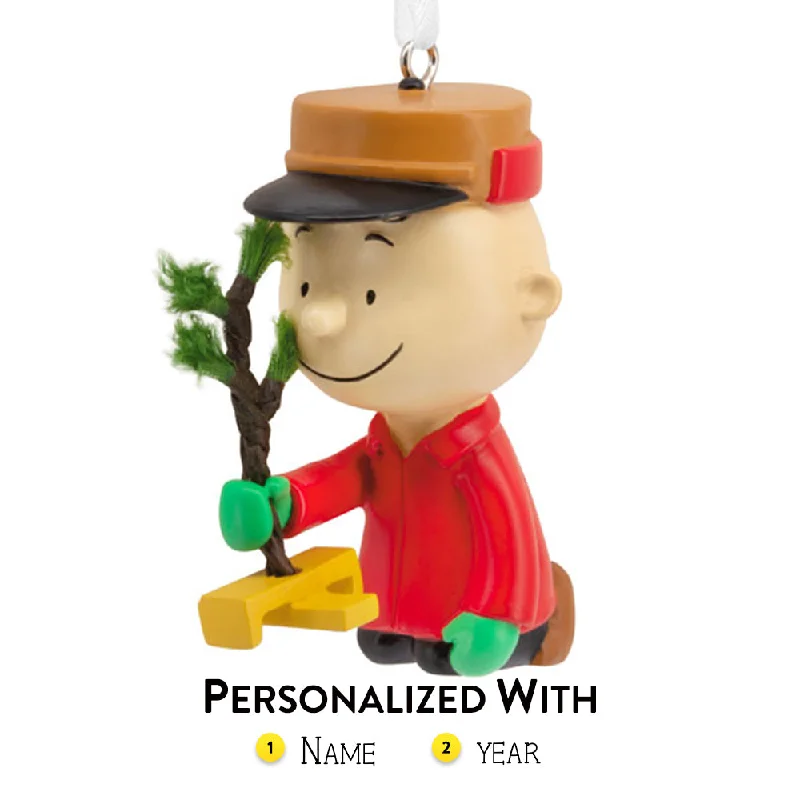 Personalized Charlie Brown with Tree Ornament