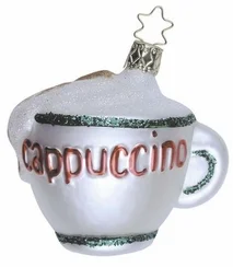 Christmas Cappuccino Cup Ornament by Inge Glas of Germany