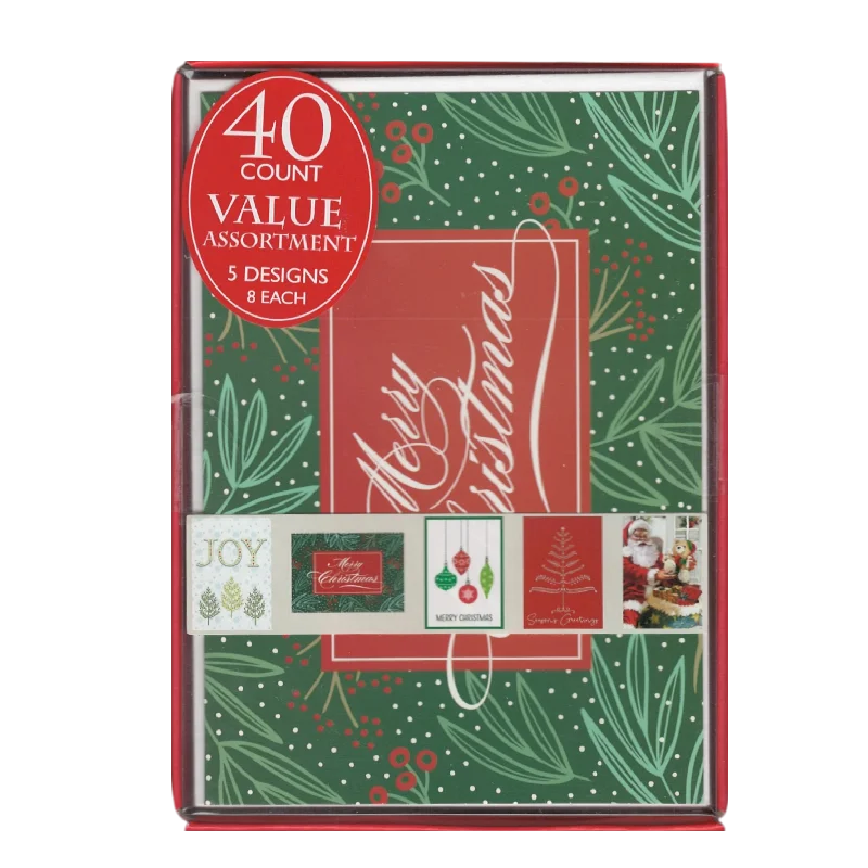 Christmas Card Value Assortment - 40 Cards!