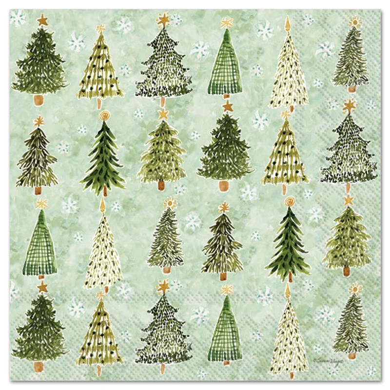 Christmas Tree Farm Paper Luncheon Napkins