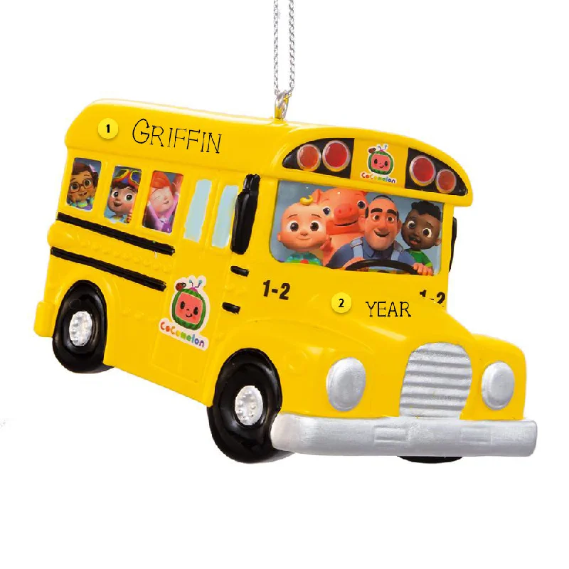 Personalized Cocomelon™ School Bus Ornament