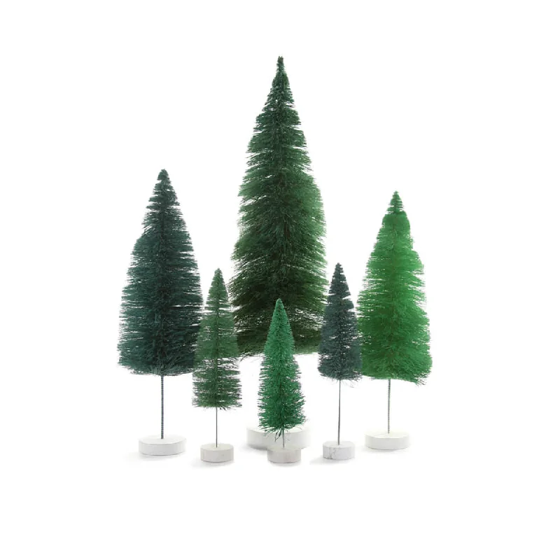 Teal Rainbow Trees (Set of 6)