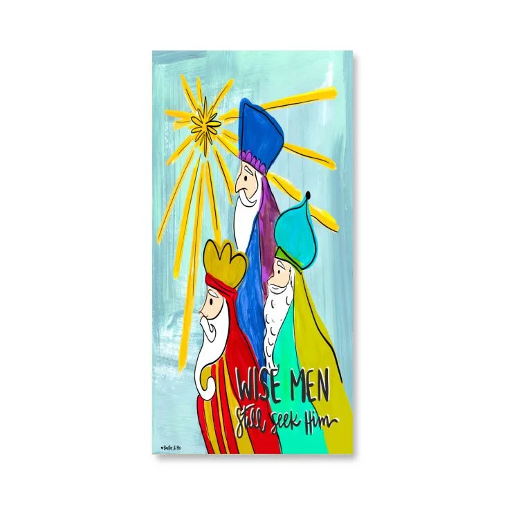 Colorful Wise Men Still Seek Him Wrapped Canvas