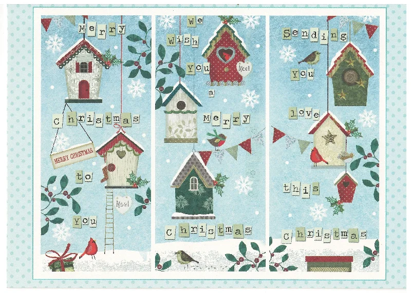 Happily Home Boxed Cards - Set of 18 - Birdhouses