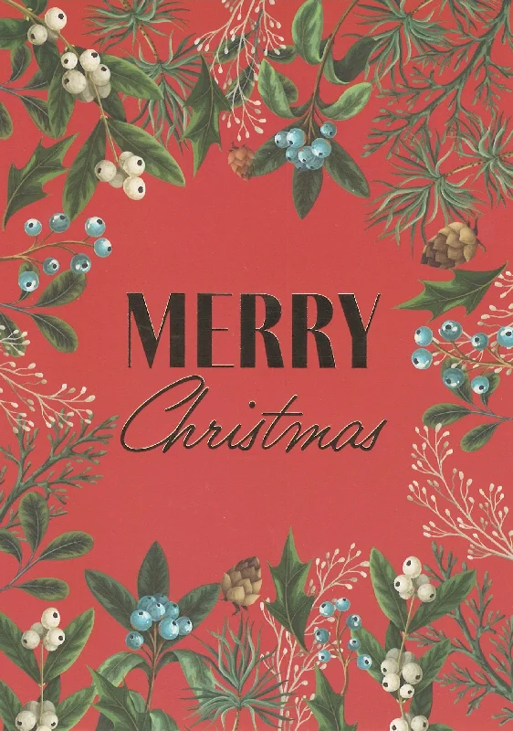 Holiday Favorites Boxed Cards - Set of 18 - Merry Christmas Ivy