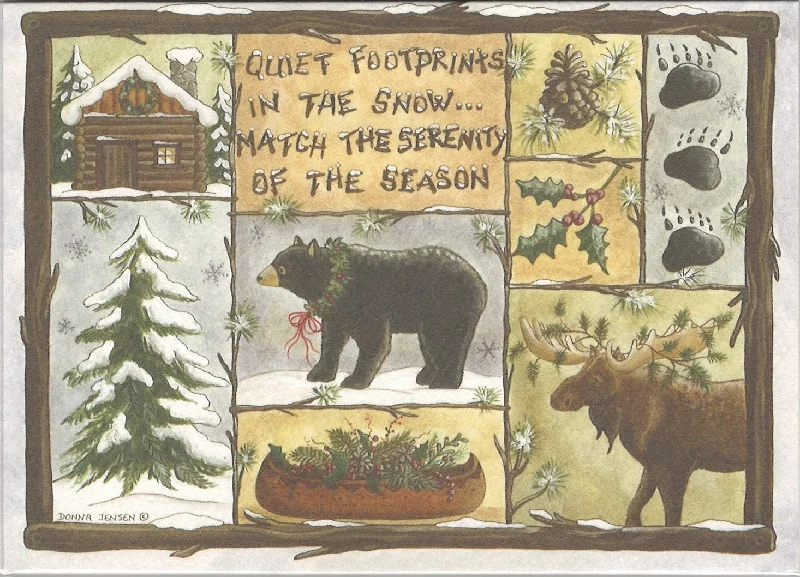 6 Notecards & Envelopes Set - Woodland Winter