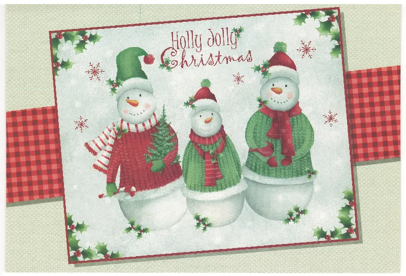 Countryside Christmas Boxed Cards - Set of 20 - Holly Jolly Snowmen