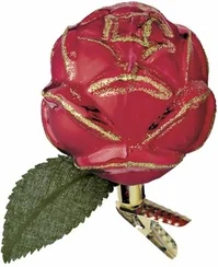 Deep red Christmas Rose Ornament by Inge Glas of Germany