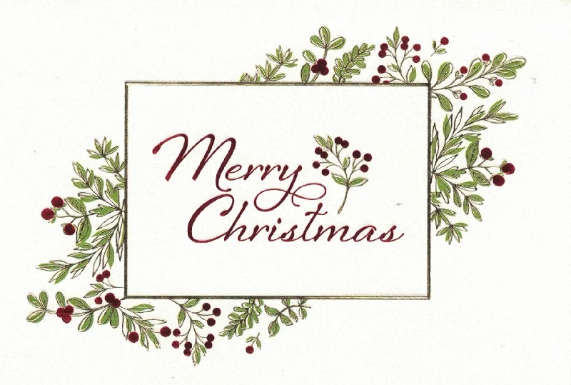 Elegant Boxed Cards - Merry Christmas Sign