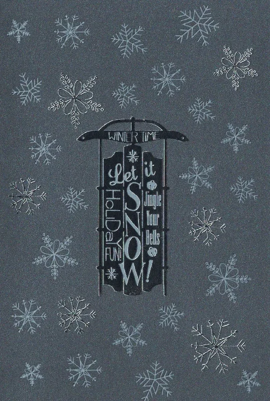 Elegant Boxed Cards - Snow Sled