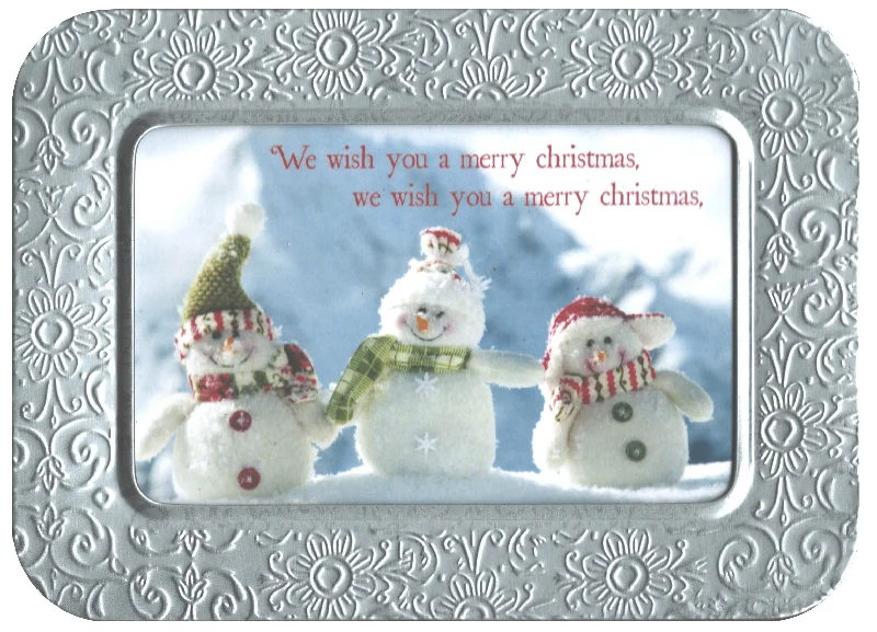 Embossed Notecards In Tin - Christmas Wishes