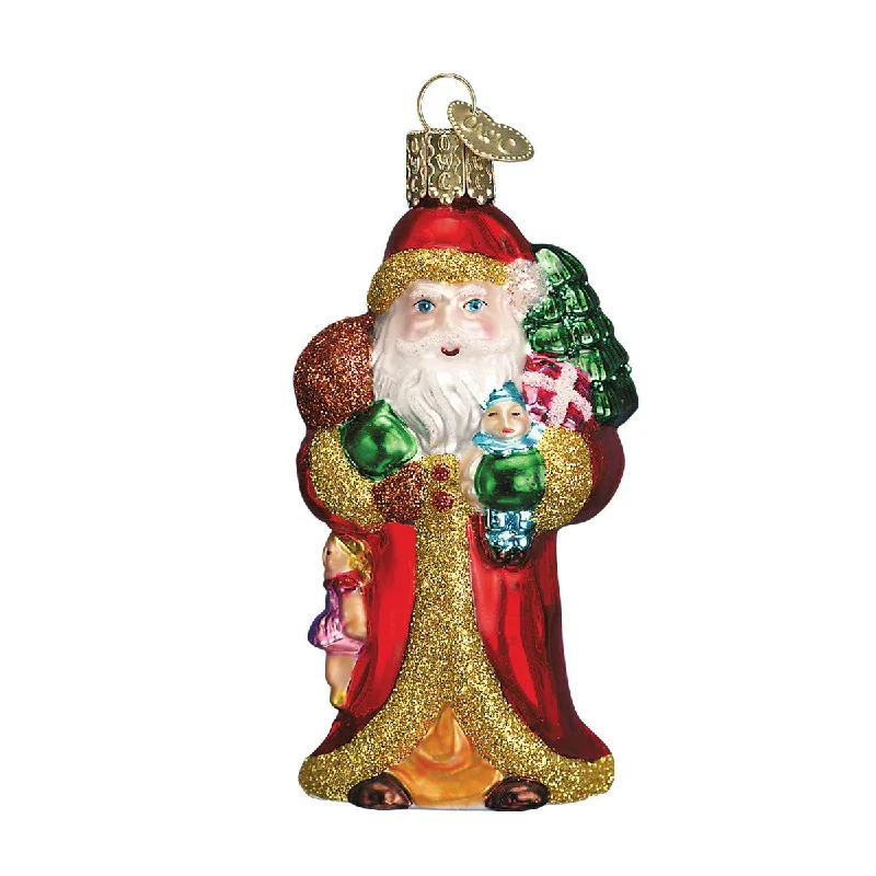 Father Christmas with Gifts Ornament - Old World Christmas