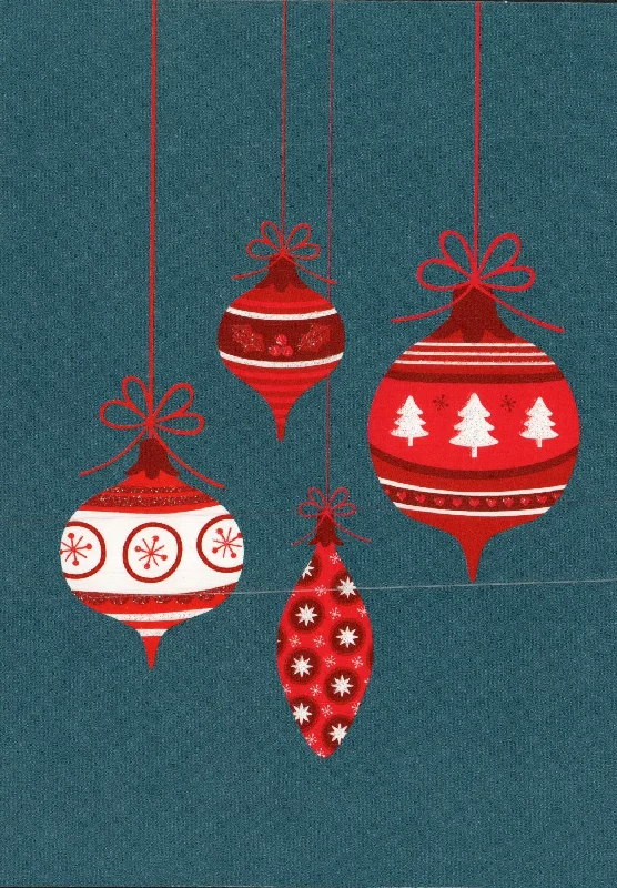 Four Ornaments Christmas Card