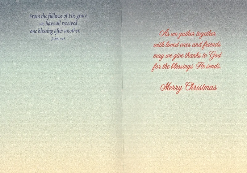 Give thanks to God for the blessings He sends - Christmas Cards